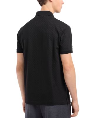 Cotton Jersey Diamond Jacquard Regular Fit Polo Shirt