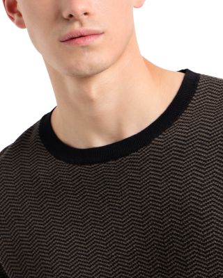 Wool Chevron Jacquard Regular Fit Sweater
