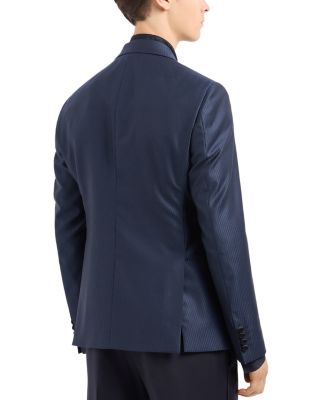 M Line Slim Fit Wool & Silk Peak Lapel Blazer