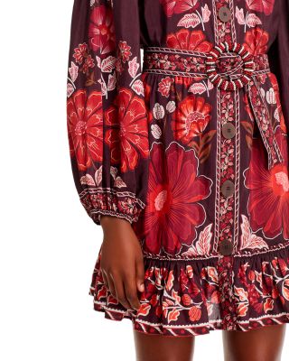 FARM Rio Gigi Tapestry Brown Mini Dress | Bloomingdale's Women