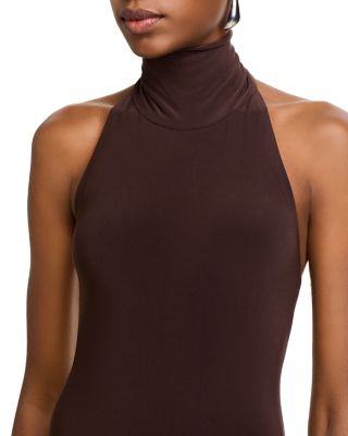 Turtleneck Halter Gown