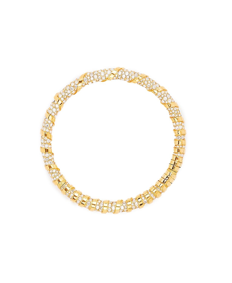 Lanvin Rhinestone Melodie Choker Necklace In Gold/crystal
