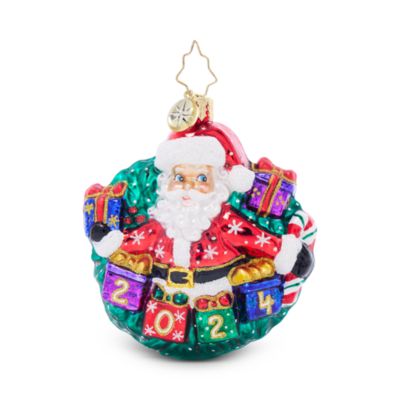 Christopher Radko Yearly Salutations Gem Glass Ornament