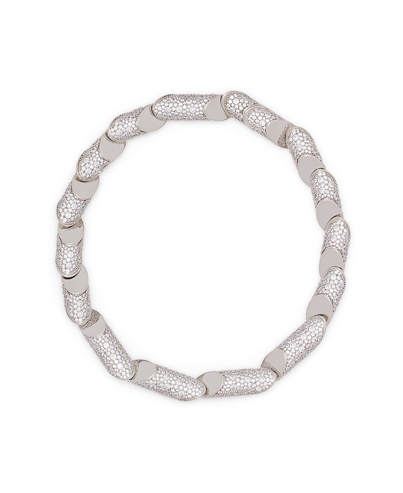 Lanvin Haute Sequence Rhinestone Necklace In Silver/crystal