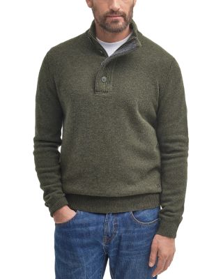 Barbour Elbow Patch Mock Neck Sweater