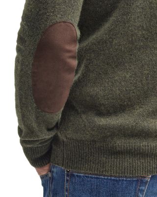 Elbow Patch Mock Neck Sweater