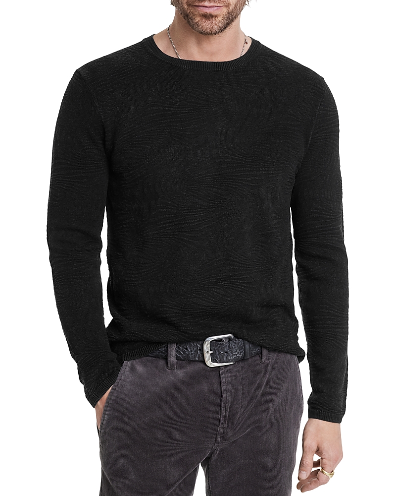 John Varvatos Mercer Wave Long Sleeve T-shirt In Black