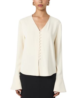 FRENCH CONNECTION - Carmen Crepe Long Sleeve Top