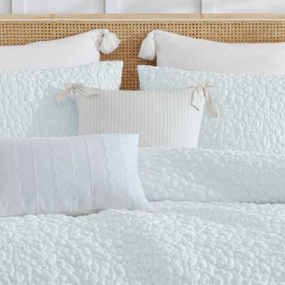 Pinstripe Bow Decorative Pillow, 20&amp;quot; x 20&amp;quot;