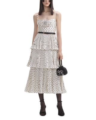 Self-Portrait - Tiered Midi Dress