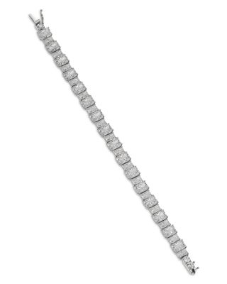 Nadri Cubic Zirconia Tennis Bracelet in Rhodium Plated