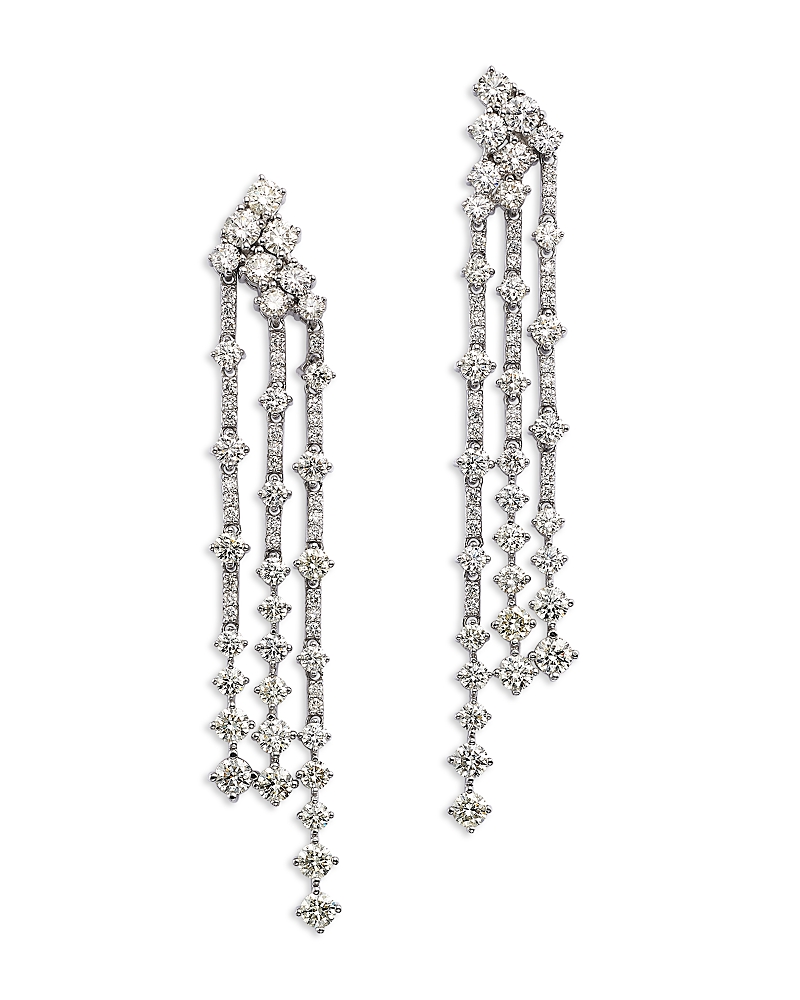 Bloomingdale's Fine Collection Diamond Chain Drop Earrings In 14k White Gold, 5.32 Ct. T. W. - Exclusive In White