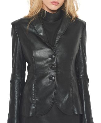 Denise Upcycled Tailord Leather Blazer