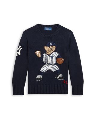 Ralph Lauren - Unisex Cotton New York Yankees Polo Bear Sweater - Little Kid