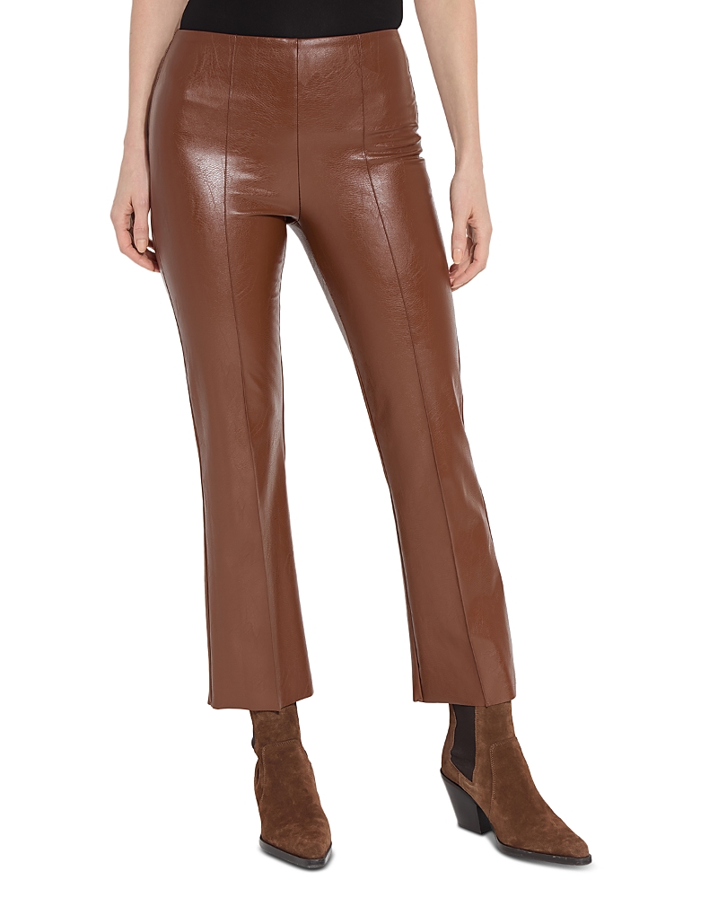 Lyssé Ankle Elysse Vegan Leather Pant In Whiskey In Brown