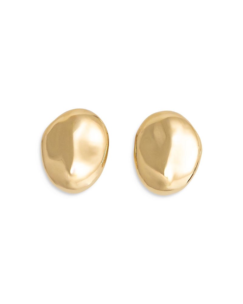 Nina Gordon Dylan Dome Stud Earrings In 14k Gold Plated In Gold