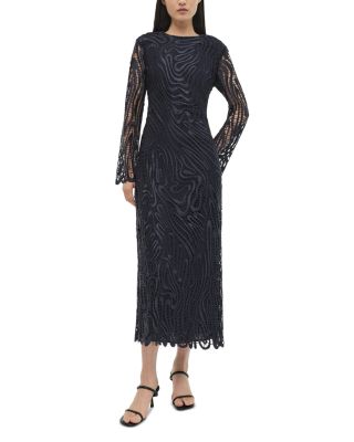 SIMKHAI - Vanina Long Sleeve Lace Midi Dress