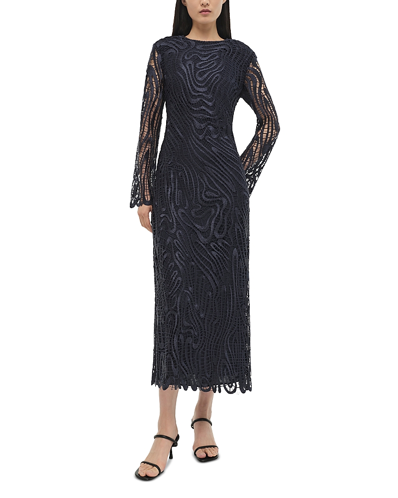 Simkhai Vanina Long Sleeve Lace Midi Dress