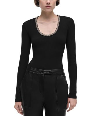 SIMKHAI - Jayna Embellished Scoop Neck Top