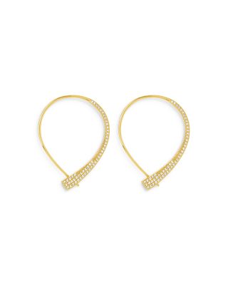 Carlotta Cubic Zirconia Threader Earrings in 14K Gold Plated