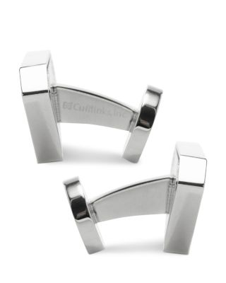 Superman Black Onyx Stainless Steel Cufflinks