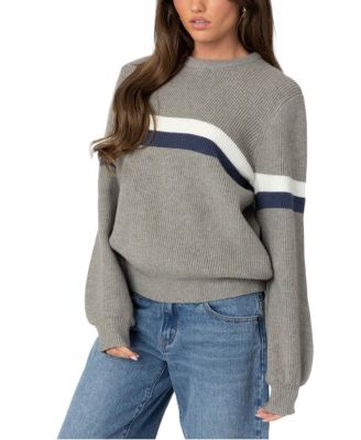Nautical Striped Oversized Sweater
