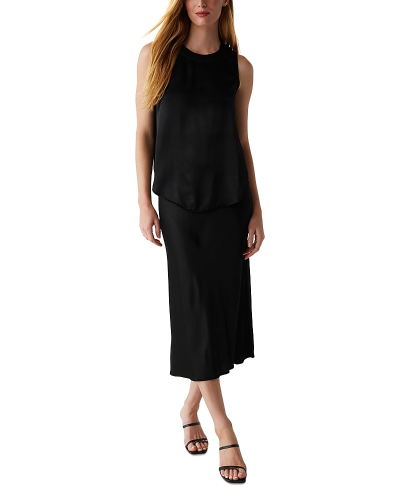 Michael Stars Leila Bias Midi Skirt In Black