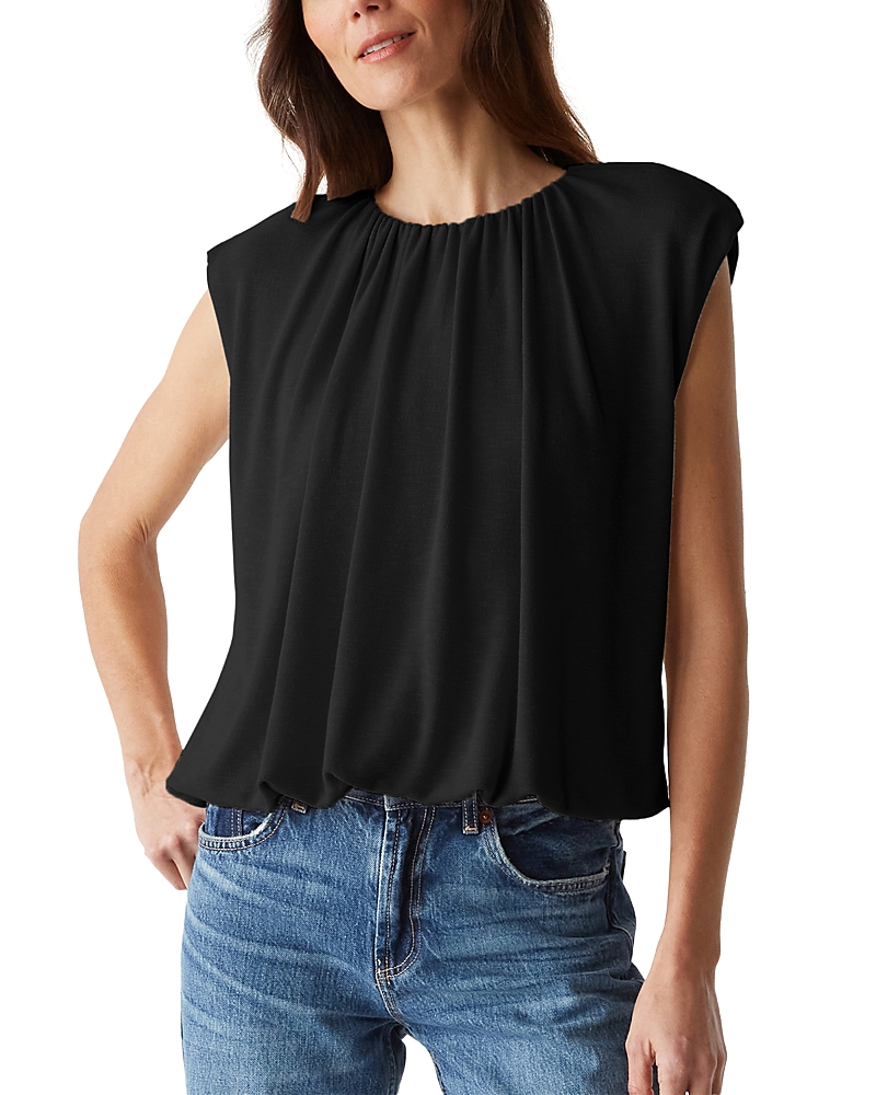 Michael Stars Cindy Bubble Top In Black