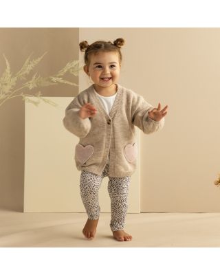 Girls' Sweater Cardigan, Top & Leggings Set - Baby