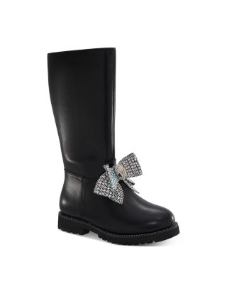 KURT GEIGER LONDON - Girls' Kensington High Leg Bow Boots - Toddler