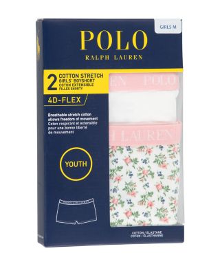 Girls' Cotton Stretch Jersey Boyshorts, Pack of 2 - Big Kid