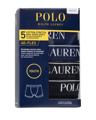 Boys' Cotton Stretch Jersey Boxer Briefs, Pack of 5 - Big Kid
