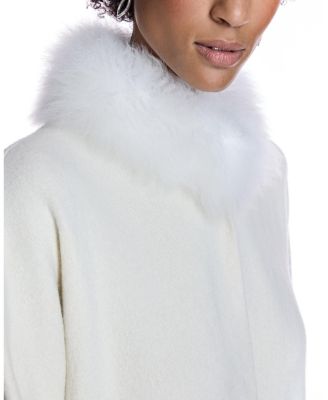 Cashmere Kimono with Cashmere Goat Trim