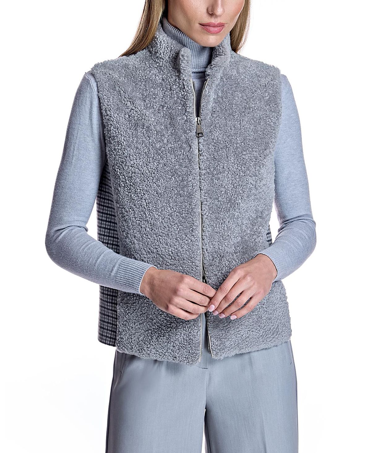 Maximilian Mixed-Media Shearling Vest