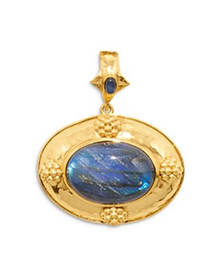 Cleopatra Blue Labradorite Pendant in 18K Gold Plated