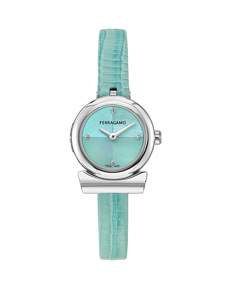 Shop Ferragamo Gancini Watch, 22.5mm In Blue