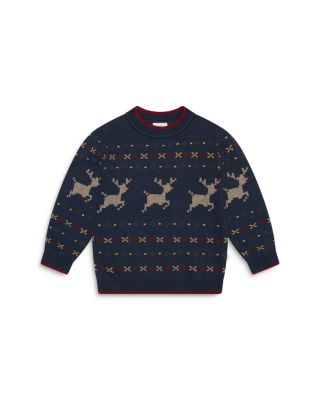 MORI - Unisex Reindeer Fair Isle Reindeer Sweater - Baby