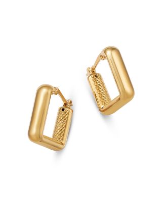Bloomingdale's Fine Collection Polished Square Small Hoop Earrings in 14K Yellow Gold - Exclusive