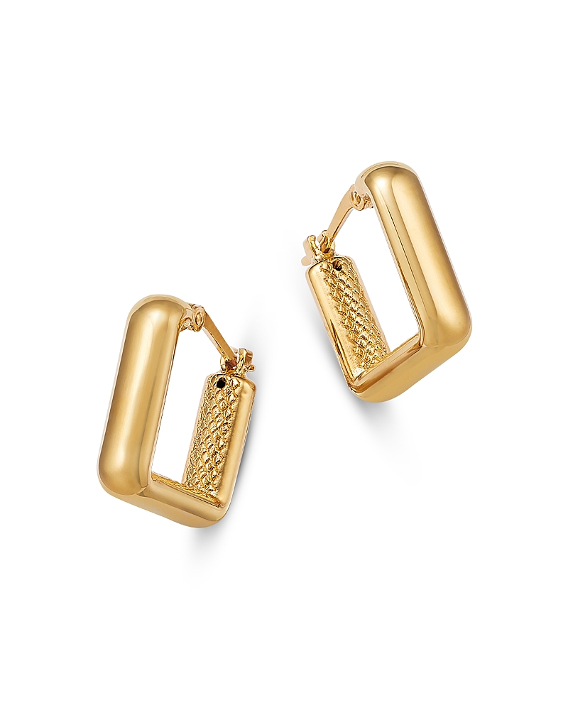 Bloomingdale's Fine Collection Polished Square Small Hoop Earrings in 14K Yellow Gold