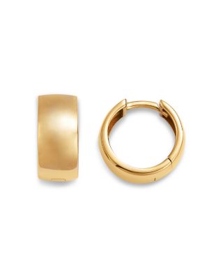 Polished Hinged Hoop Earrings in 14K Yellow Gold 