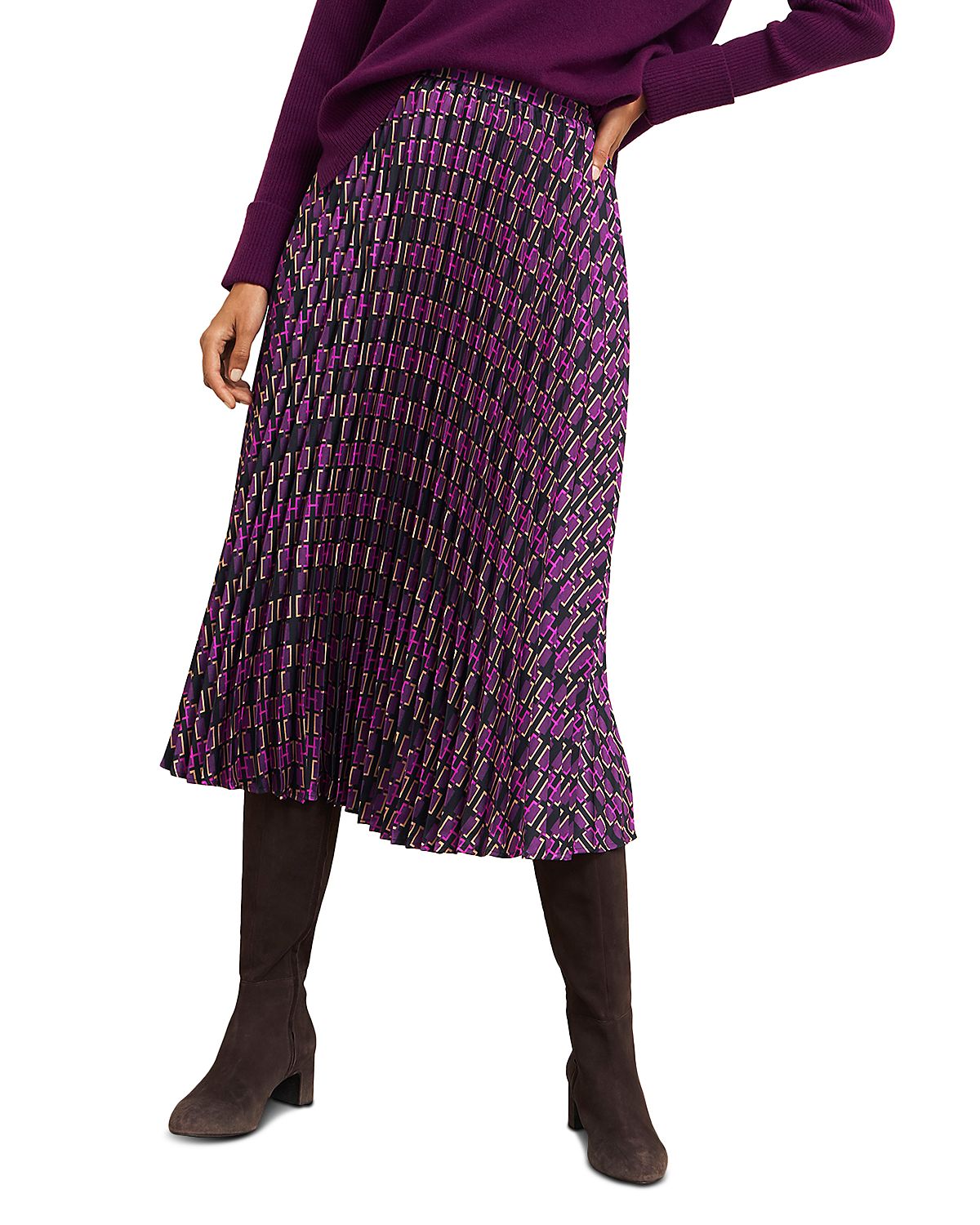 Hobbs London Kayla Pleated Skirt