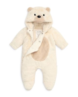 Unisex Faux Fur Polar Bear Coverall - Baby
