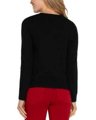 Cutout Bow Neck Sweater