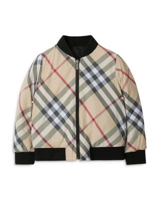 Detachable Burberry Check Bomber Jacket with Down Parka - Little Kid, Big Kid