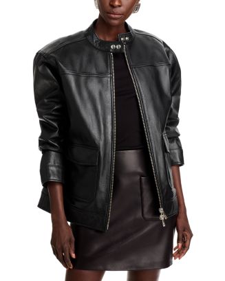 ANINE BING ライダースジャケット ANINE BING Black Benjamin Moto Leather Jacket ANINE BING