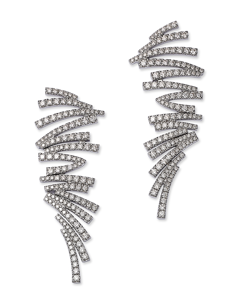 Bloomingdale’s Fine Collection Diamond ZigZag Drop Earrings in 14K White Gold, 2.3 tcw