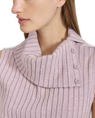 Heather Rib Funnel Neck Vest