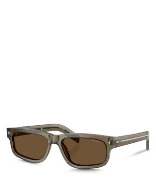 Iconic Plaque Rectangle Sunglasses, 57mm