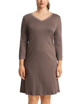 Hanro Moments Cotton Lace trim Nightgown
