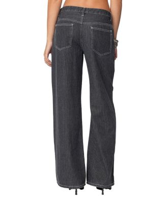 Pinstripe Low Rise Jeans